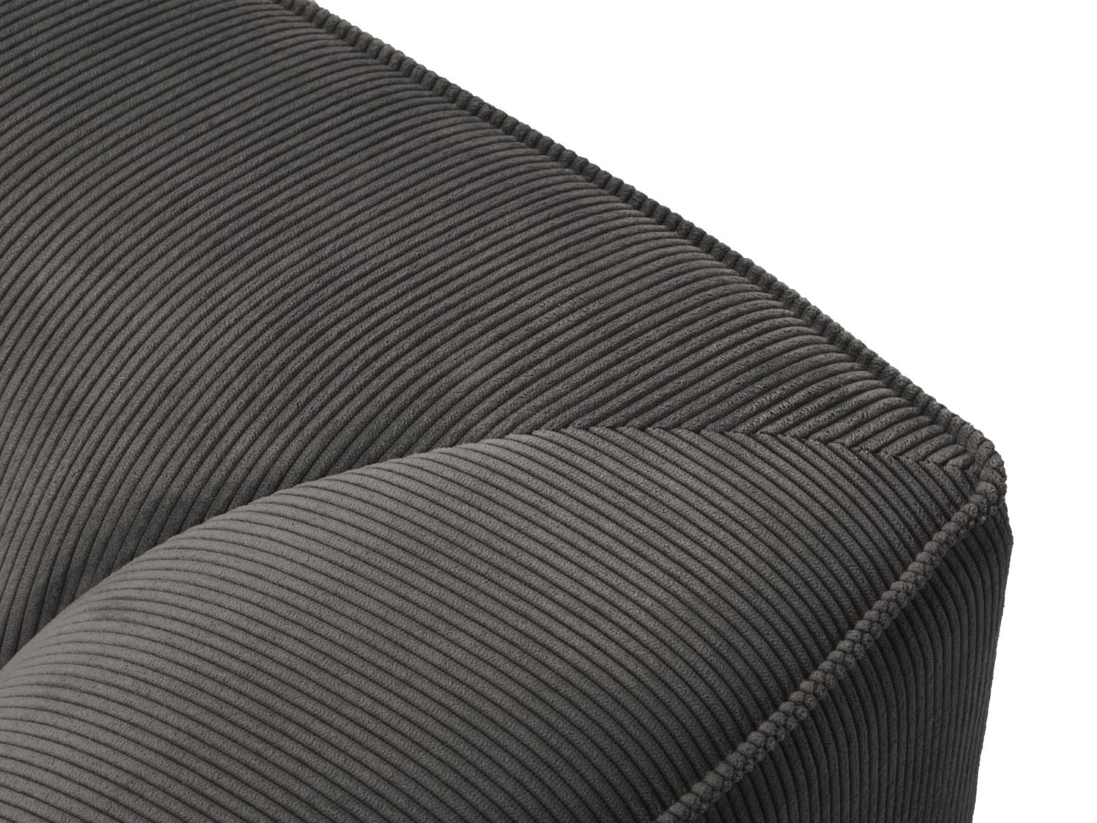 PANORAMASOFA rechts Ruby aus Cord dunkelgrau 7 Sitzplätze - Dunkelgrau, Textil (273/69/366cm) - Micadoni