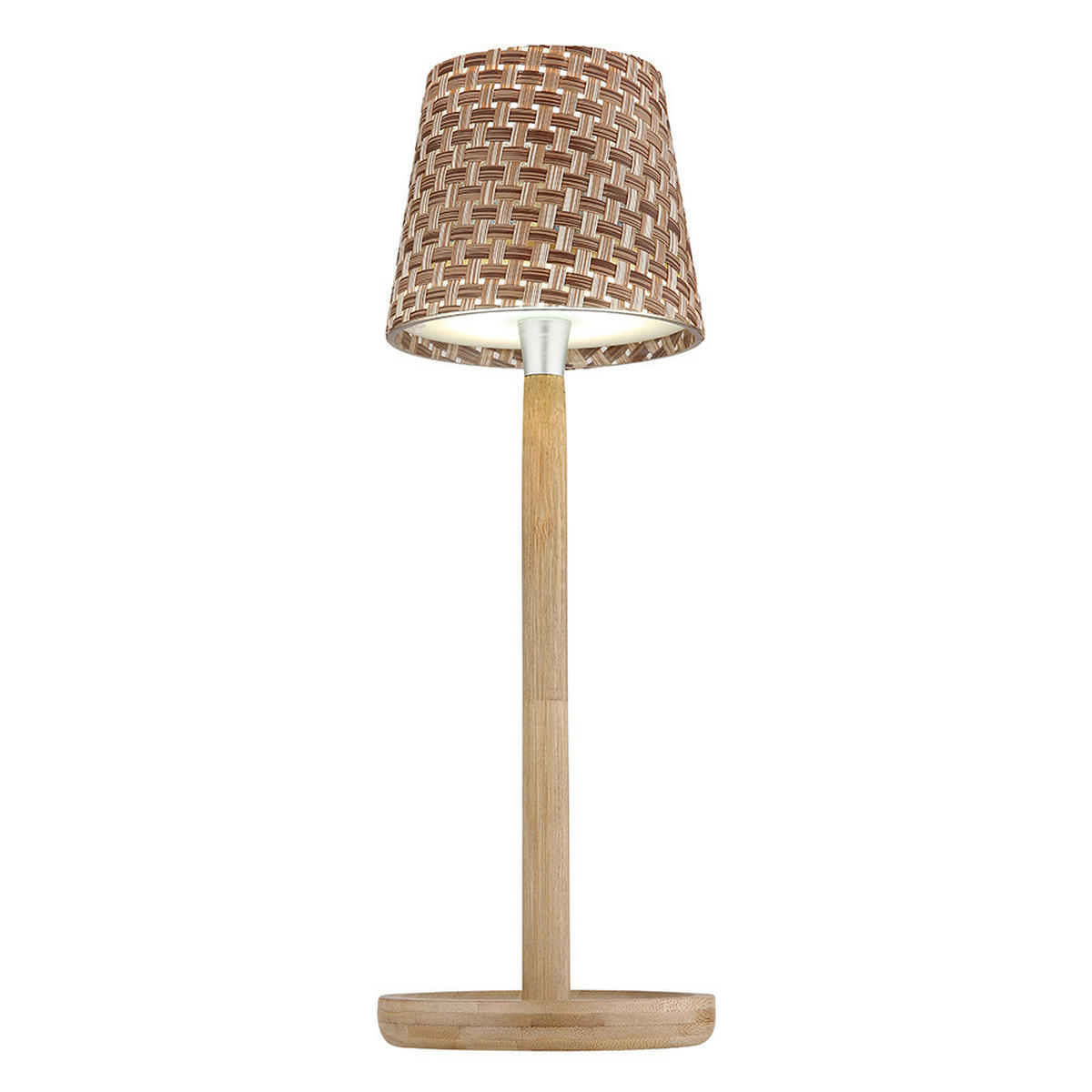TISCHLEUCHTE Bambus Braun, LED, Touchdimmer, 3er Set - Braun, Holz (40.4/10.9/33cm) - Globo Lighting