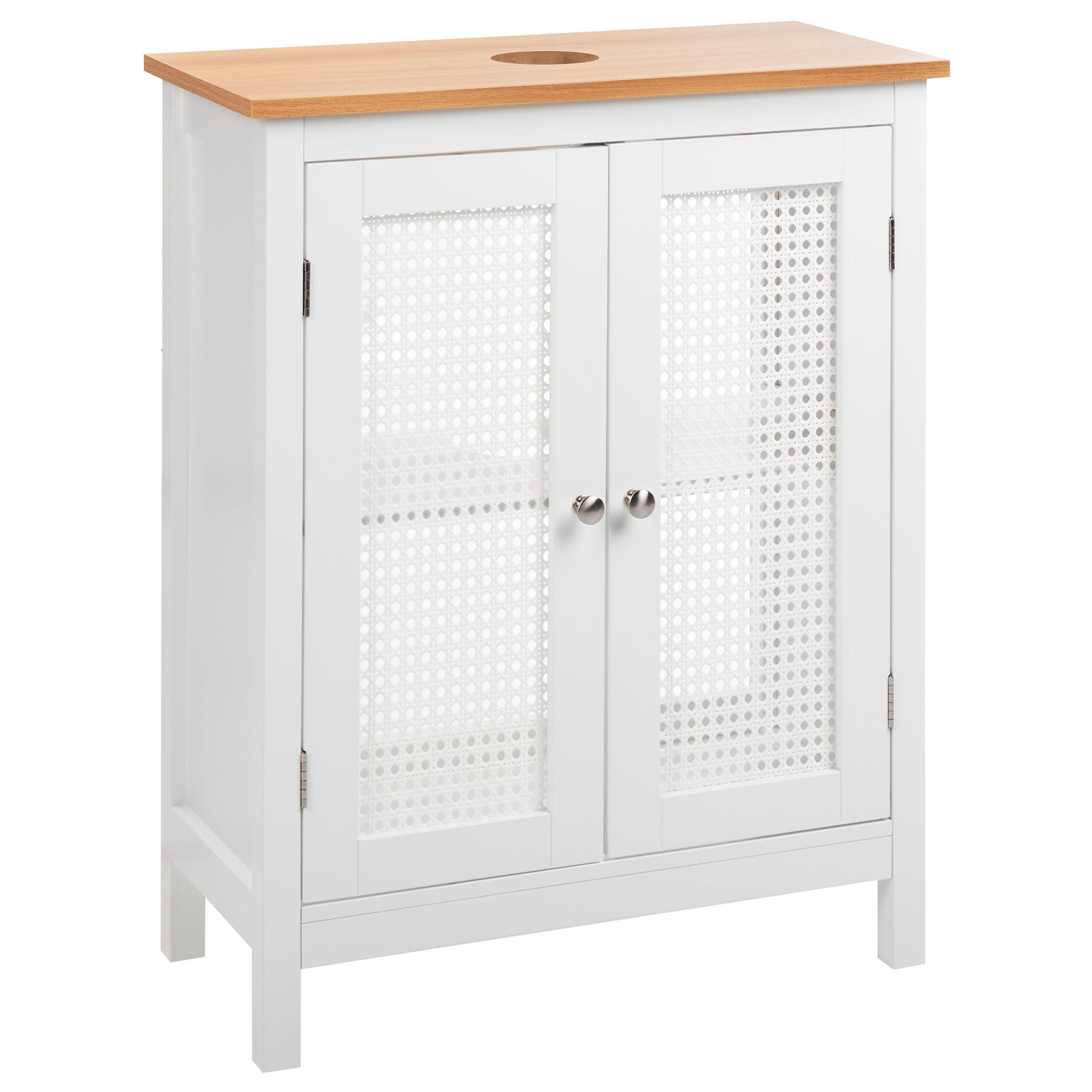 WASCHBECKENUNTERSCHRANK 60 cm Weiß Alamos - Weiß, Holzwerkstoff (60/75/30cm) - Beliani