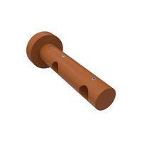 TRÄGER FÜR GARDINENSTANGEN 16 mm Ø, Adrian 2-läufig, Kirschbaum - Kirschbaumfarben, Holz (14.1/5.3/5.3cm) - INTERDECO