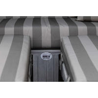 STRANDKORB Düne Koboo Grau Bullaugen - Braun/Grau, Metall (125/170/80cm) - Mr. Deko