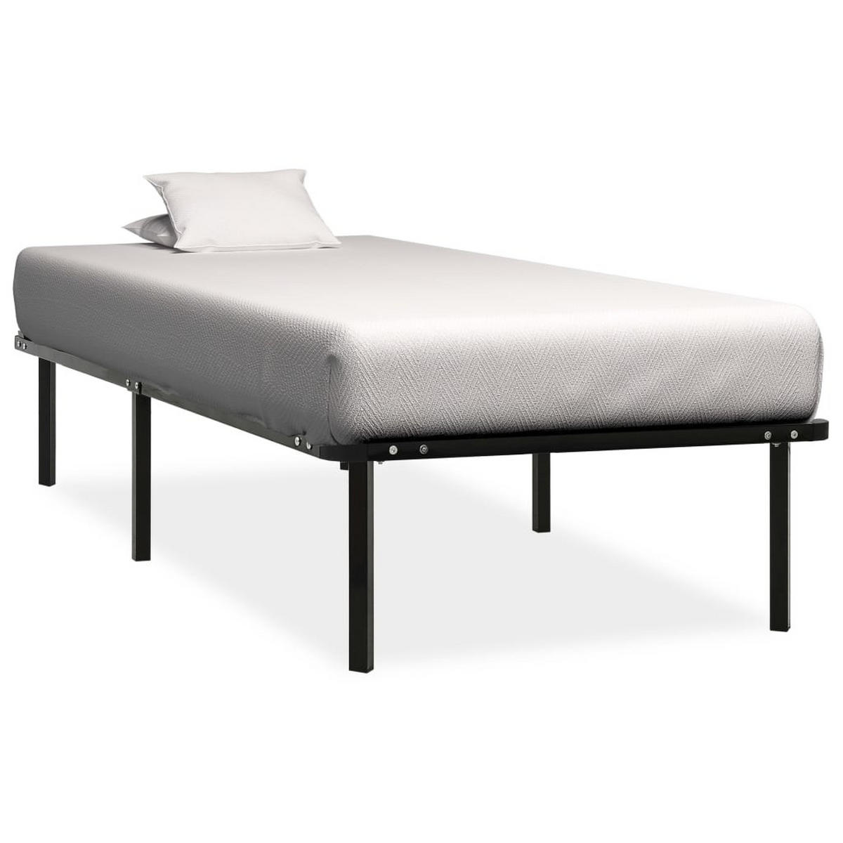 METALLBETT Herman 90/200 cm - Schwarz, Metall (90/200cm) - Nettlife
