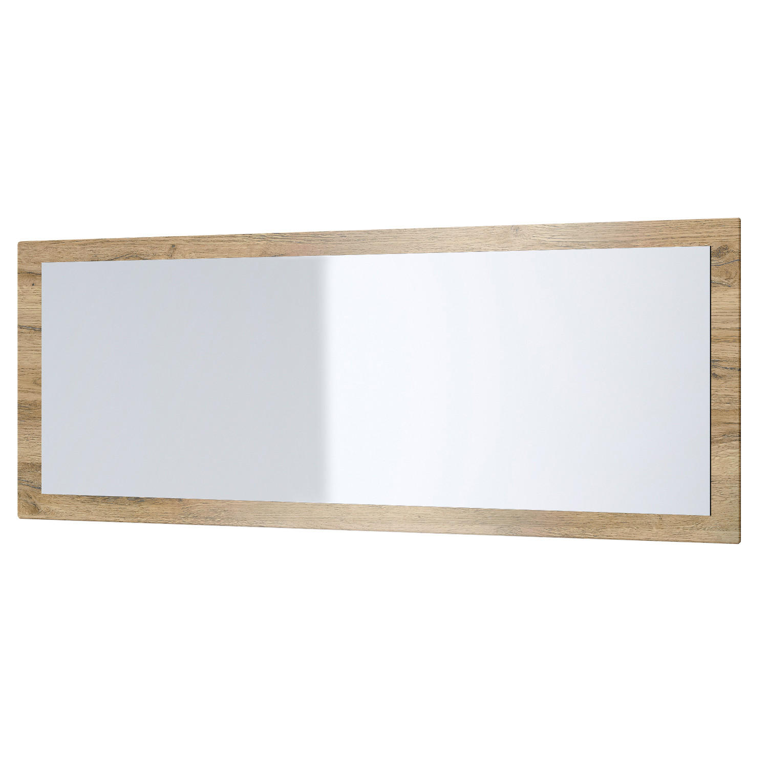 SPIEGEL Lima Eiche Natur - Eichefarben, Holzwerkstoff (139/55/2cm) - Vladon