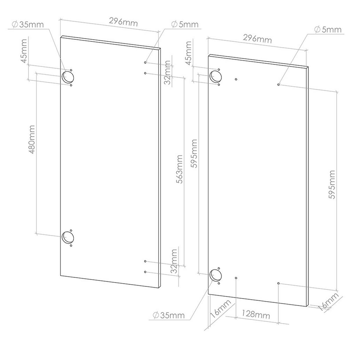 KUCHYŇSKÁ DVÍŘKA R-Line Černý beton - černá, kompozitní dřevo (59.2/71.3/1.6cm) - Vicco