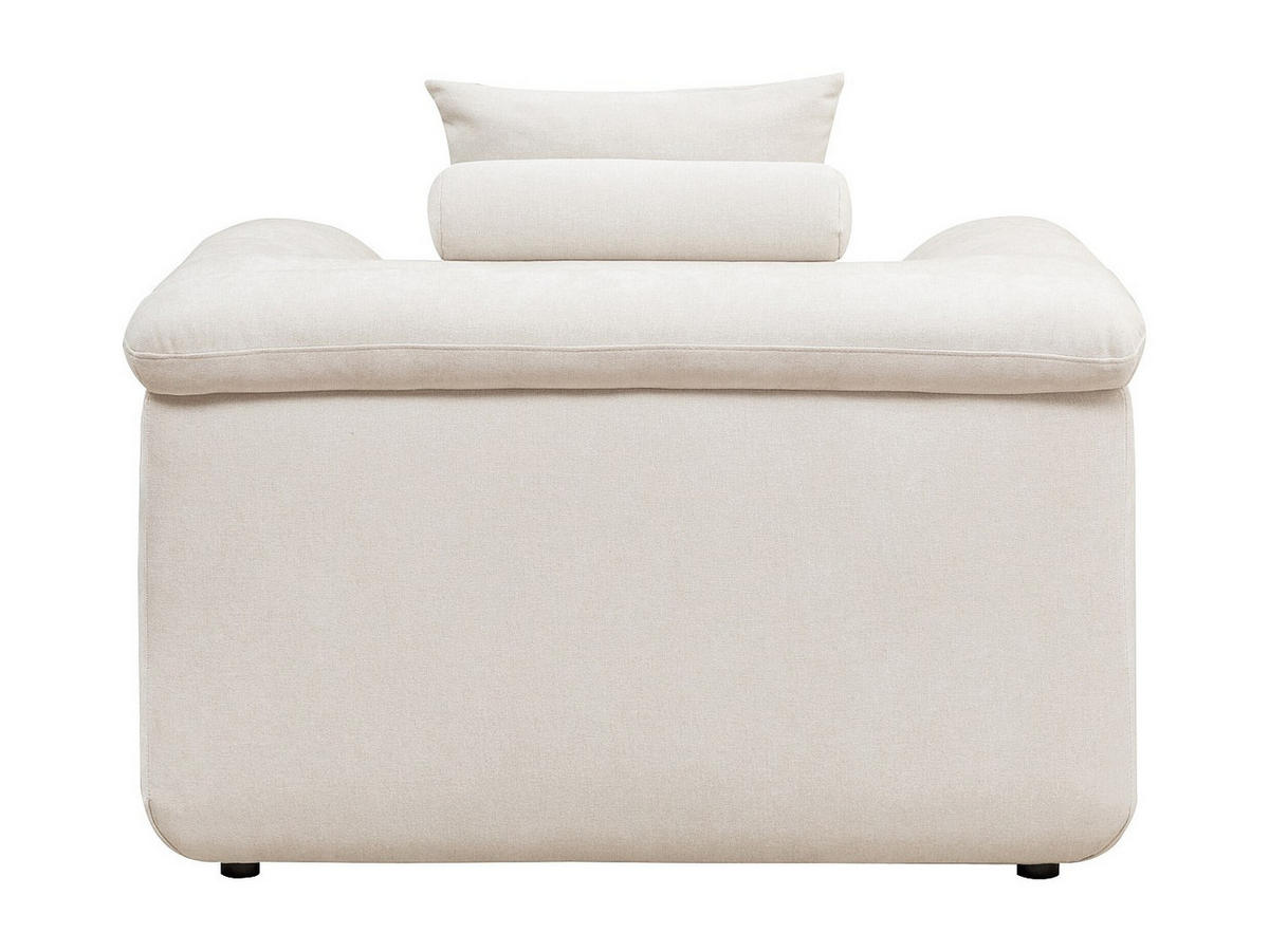 SESSEL mit gerader Rückenlehne - 1 Person - stoff - gebrochenes weiß Cazocha - Weiß, Kunststoff/Textil (115/68/101cm) - Vente-Unique