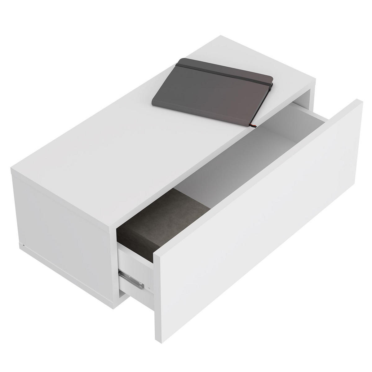 HÄNGENDER NACHTTISCH NANI weiß - Weiß, Holzwerkstoff (60/21/27cm) - IDIMEX