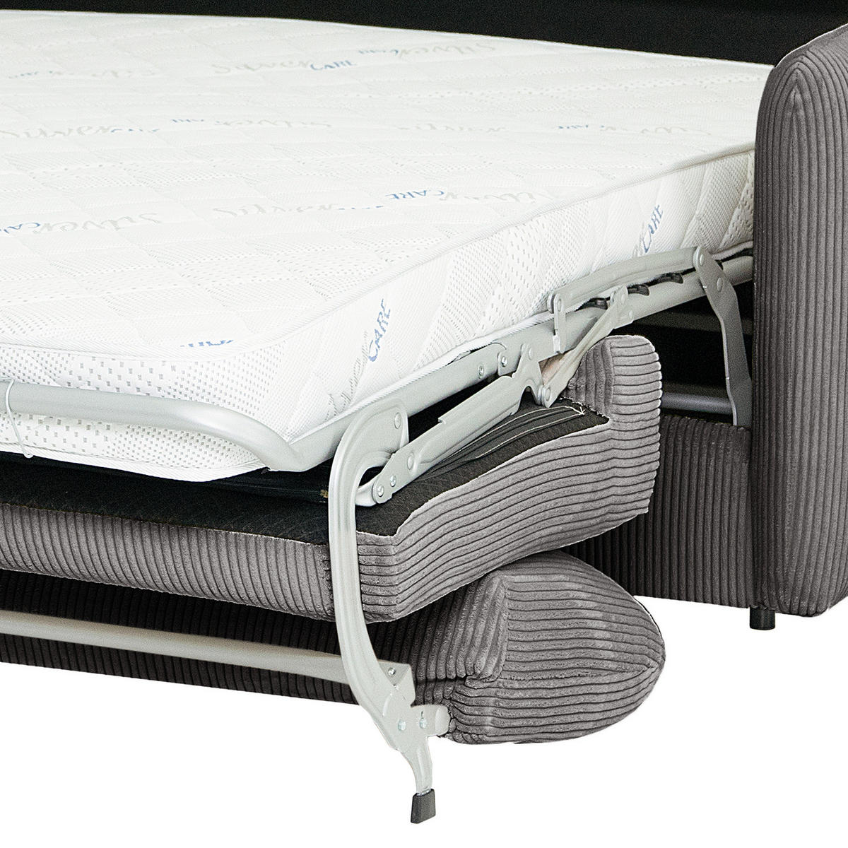 SCHLAFSOFA mit Matratze - Schwarz/Grau, Kunststoff/Textil (194/86/104cm) - home24