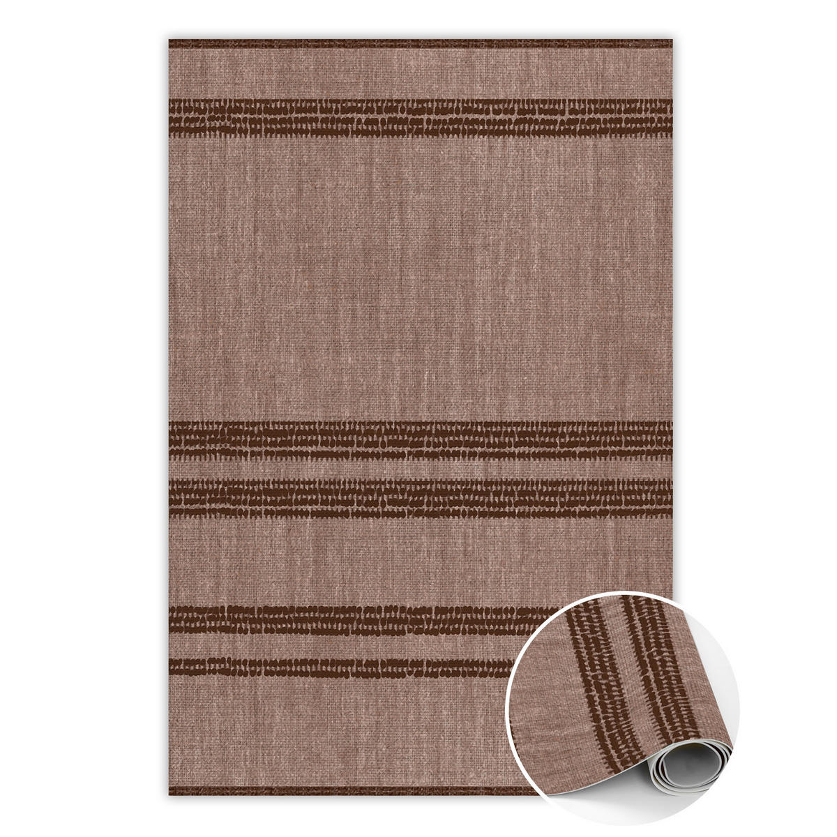 VINYL-TEPPICH 225x150 cm Braun - Braun, Kunststoff (150/1.6cm) - ArtPrintCave