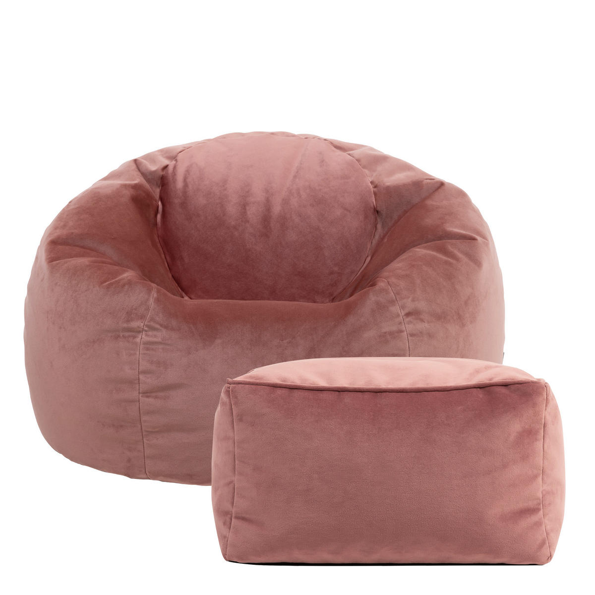 SITZSACK Kingston mit Hocker - Pink, Kunststoff/Textil (85/50/85cm) - icon