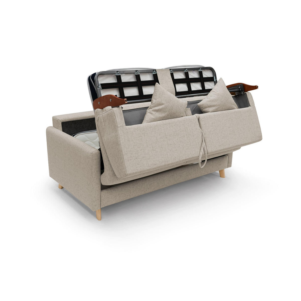 SCHLAFSOFA Edgar - Beige, Textil (180/94/97cm) - Divani.store
