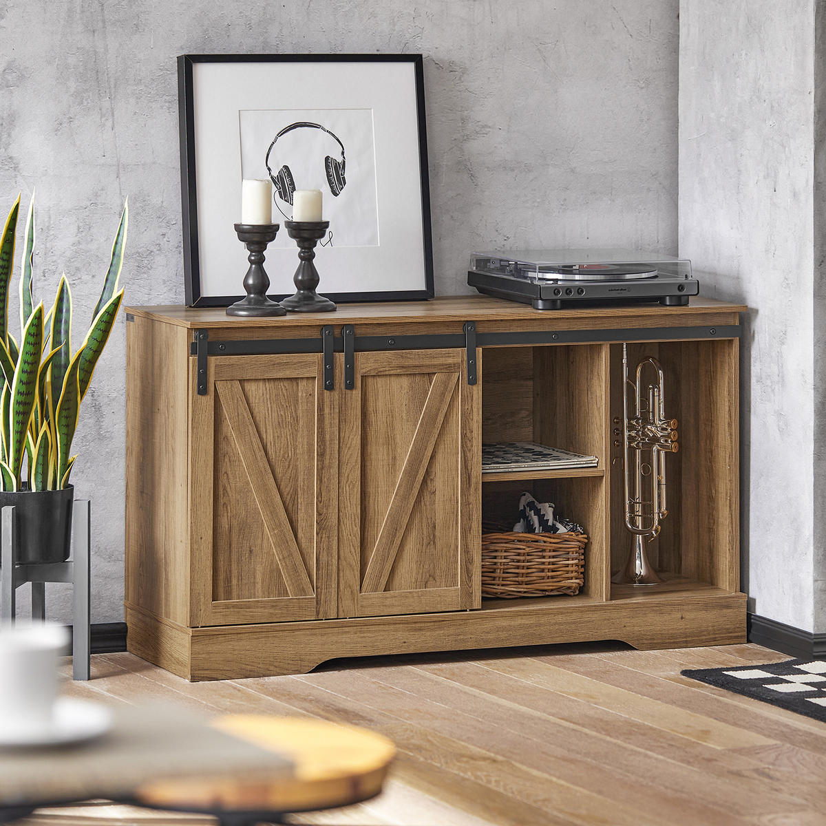 SIDEBOARD Natur - Braun, Holzwerkstoff (120/70/40cm) - SoBuy