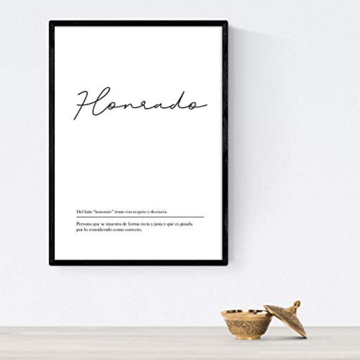 POSTER Set mit 4 Definitionen von meinen Freund Paar Jahrgang A4 Schwarzer Rahmen - Schwarz, Papier (29.7/3cm) - Nacnic