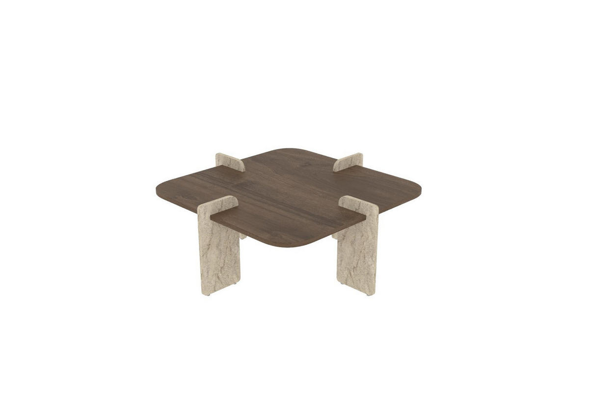 COUCHTISCH poalla Braun - Braun, Holz (90/90/35cm) - Habitat Garten