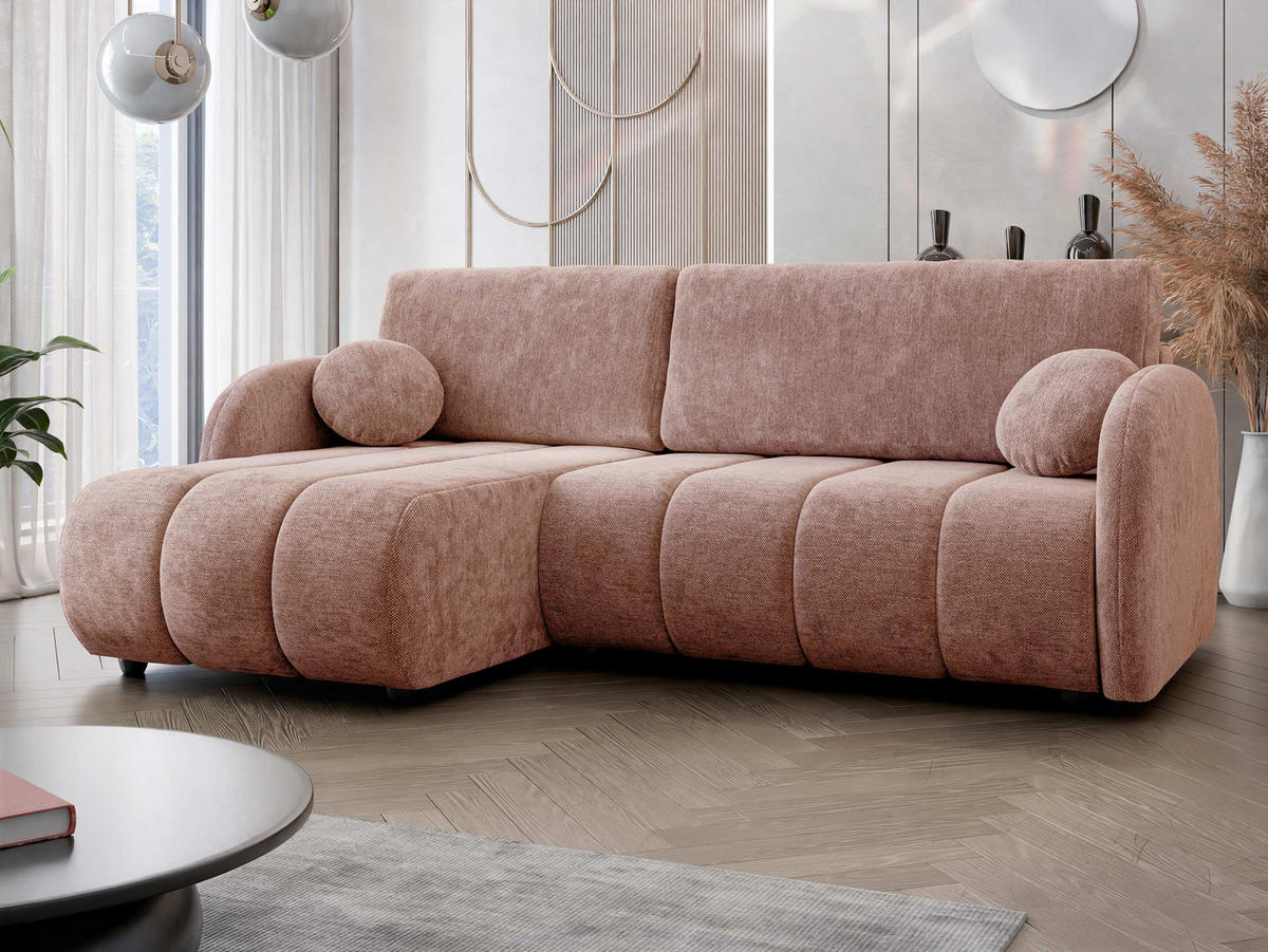ECKSOFA Zara 2rLC - Gelb/Schwarz, Holz/Kunststoff (233/160cm) - MIRJAN24