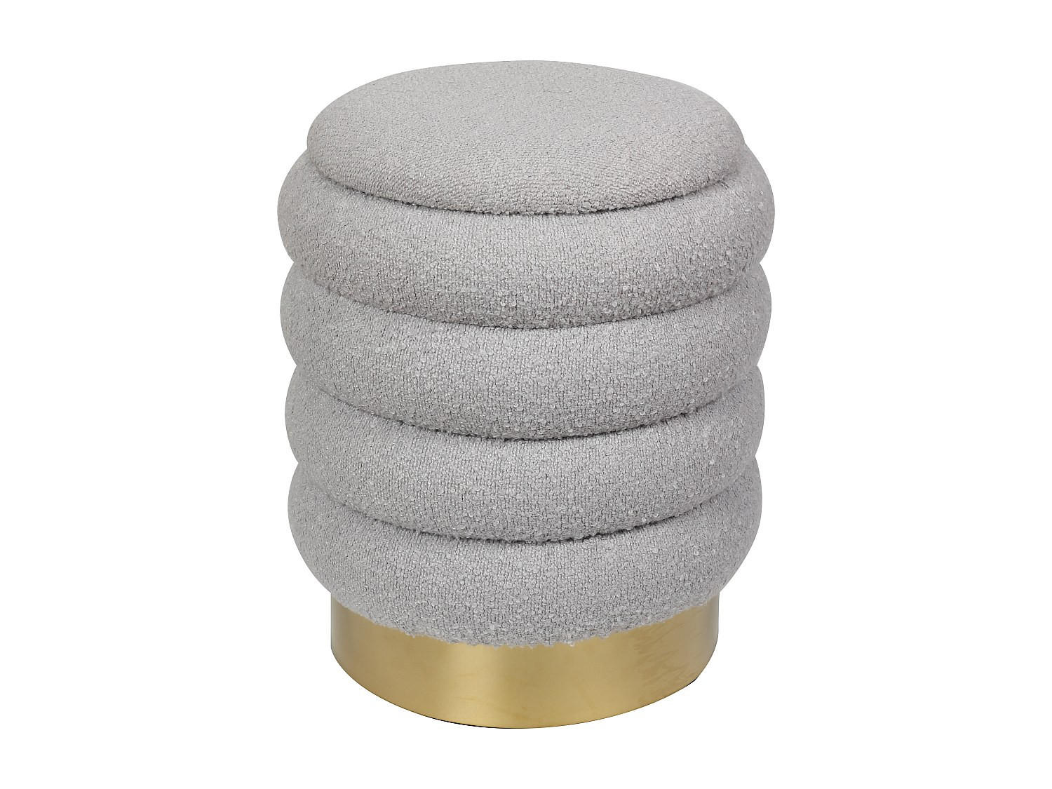 SITZHOCKER - 1 Person - Stoff - Grau - ESDALO - Grau, Textil (36/44/36cm) - Vente-Unique