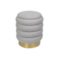 SITZHOCKER - 1 Person - Stoff - Grau - ESDALO - Grau, Textil (36/44/36cm) - Vente-Unique