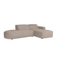 ECKSOFA Cursal Atelier, Stoff Poso, Dunkelbeige, Rechts - Beige, Holz (269/166cm) - Kaiser Möbel