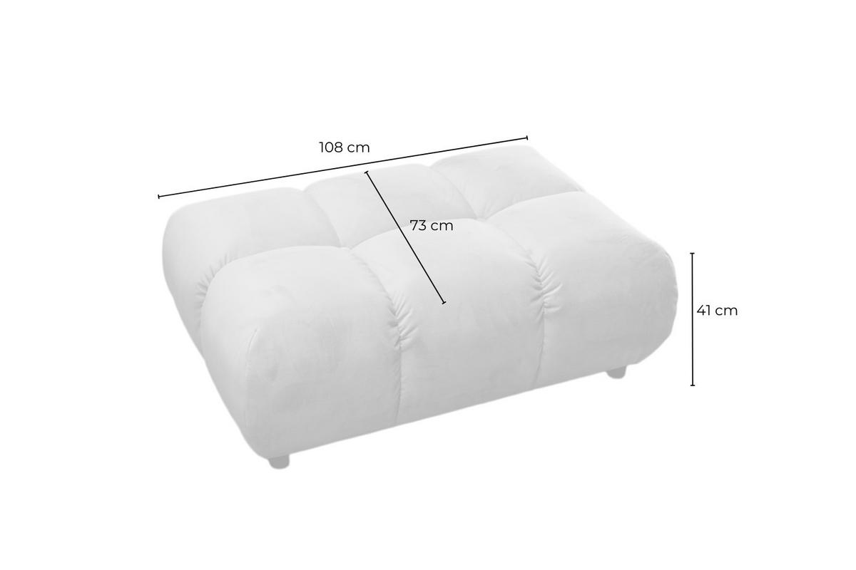 HOCKERBANK VIVIEN Violett Velvet - Violett, Textil (108/41/73cm) - KAWOLA