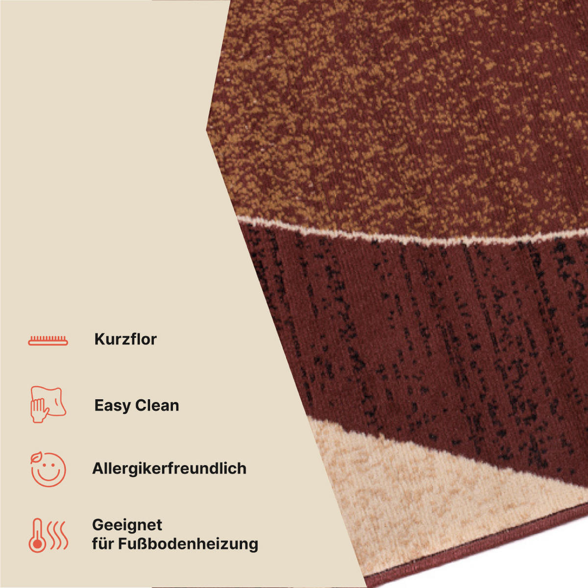 TEPPICH DREAM Braun 120/170 cm - Braun, Textil (120/170cm) - Tapiso