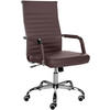 DREHSTUHL Lederlook braun - Braun, Textil/Metall (51/98/63cm) - CLP