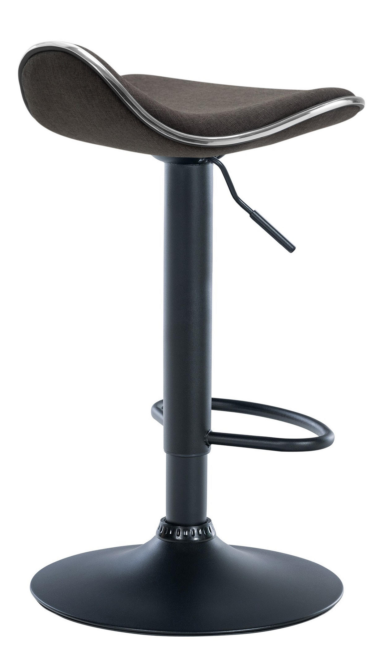 BARHOCKER Stoff dunkelgrau - Dunkelgrau/Schwarz, Textil/Metall (45/71/45cm) - CLP