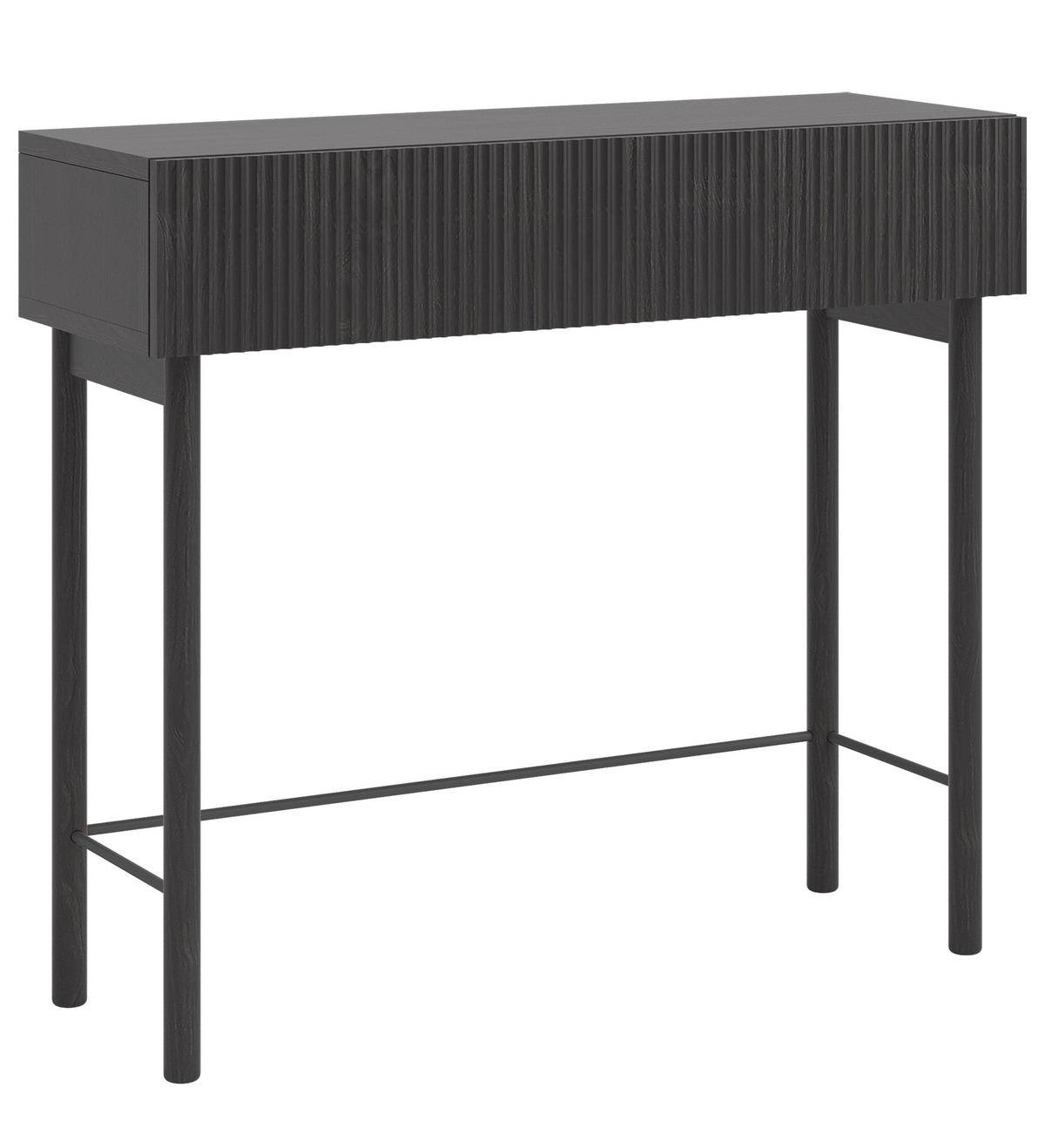 KONSOLENTISCH Nolie Holzoptik Esche Schwarz 90 cm - Schwarz, Holz/Holzwerkstoff (90/80/31.6cm) - Selsey