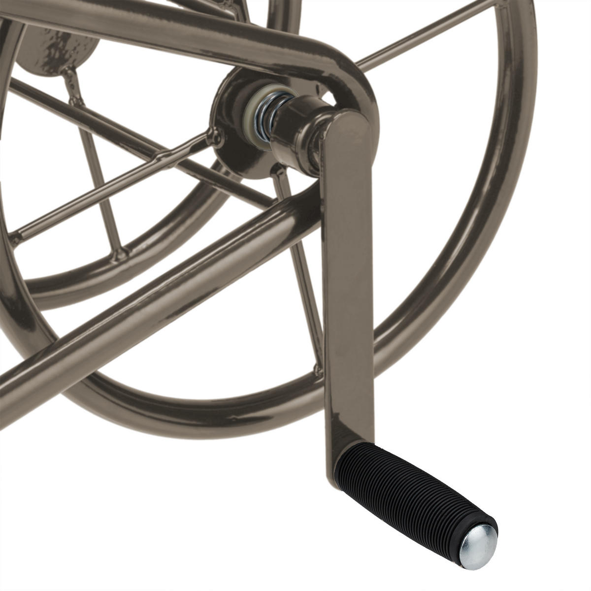 SCHLAUCHTROMMEL Wand - Braun, Kunststoff/Metall (55/36/50cm) - Relaxdays