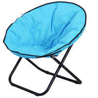 KLAPPSTUHL, Metall, 600D-Oxfordstoff, Blau - Blau, Metall (80/75/80cm) - Outsunny