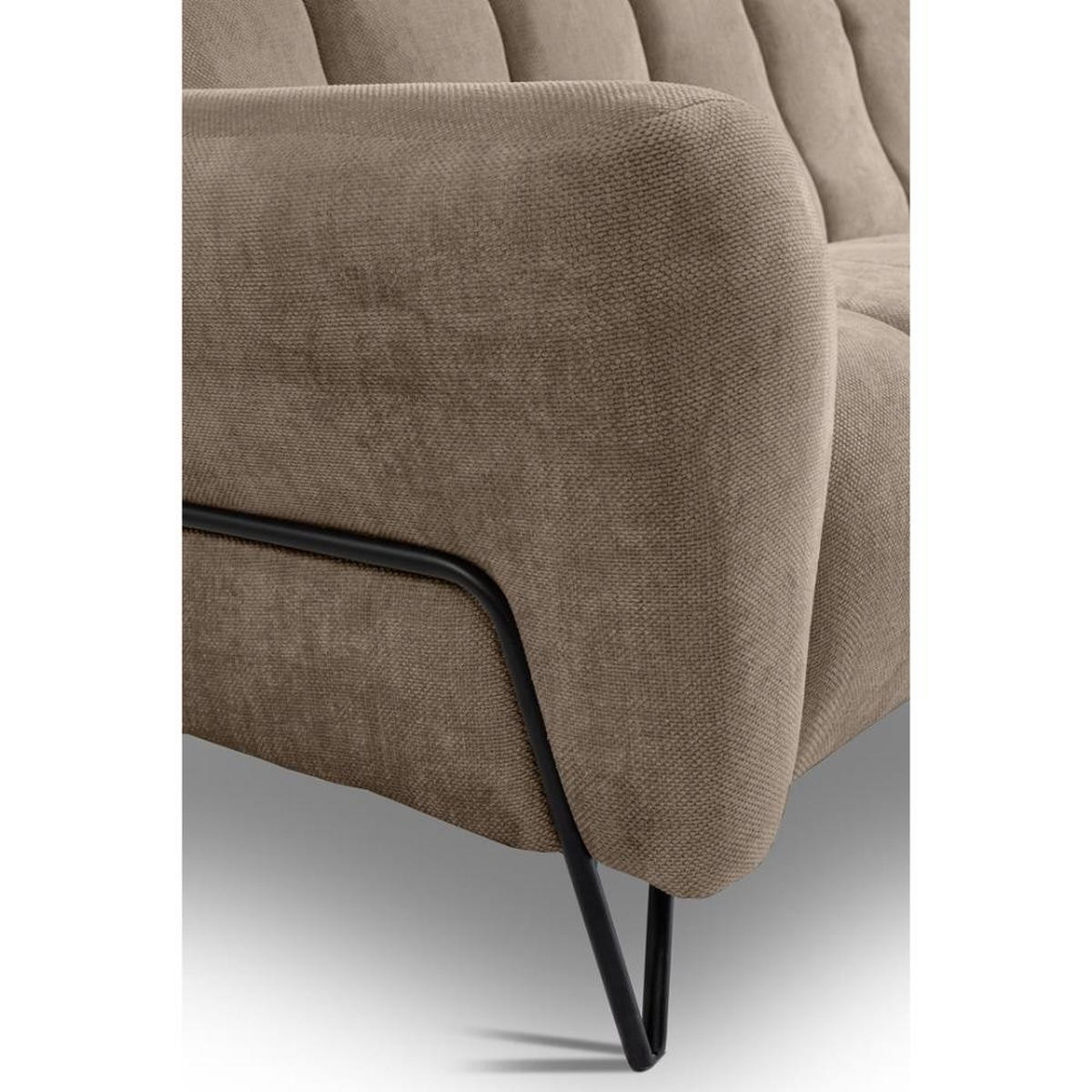 SITZGARNITUR Volare Sofas+Sessel, ohne Schlaffunktion, Braun - Braun, Textil/Metall (220/83/98cm) - Beautysofa