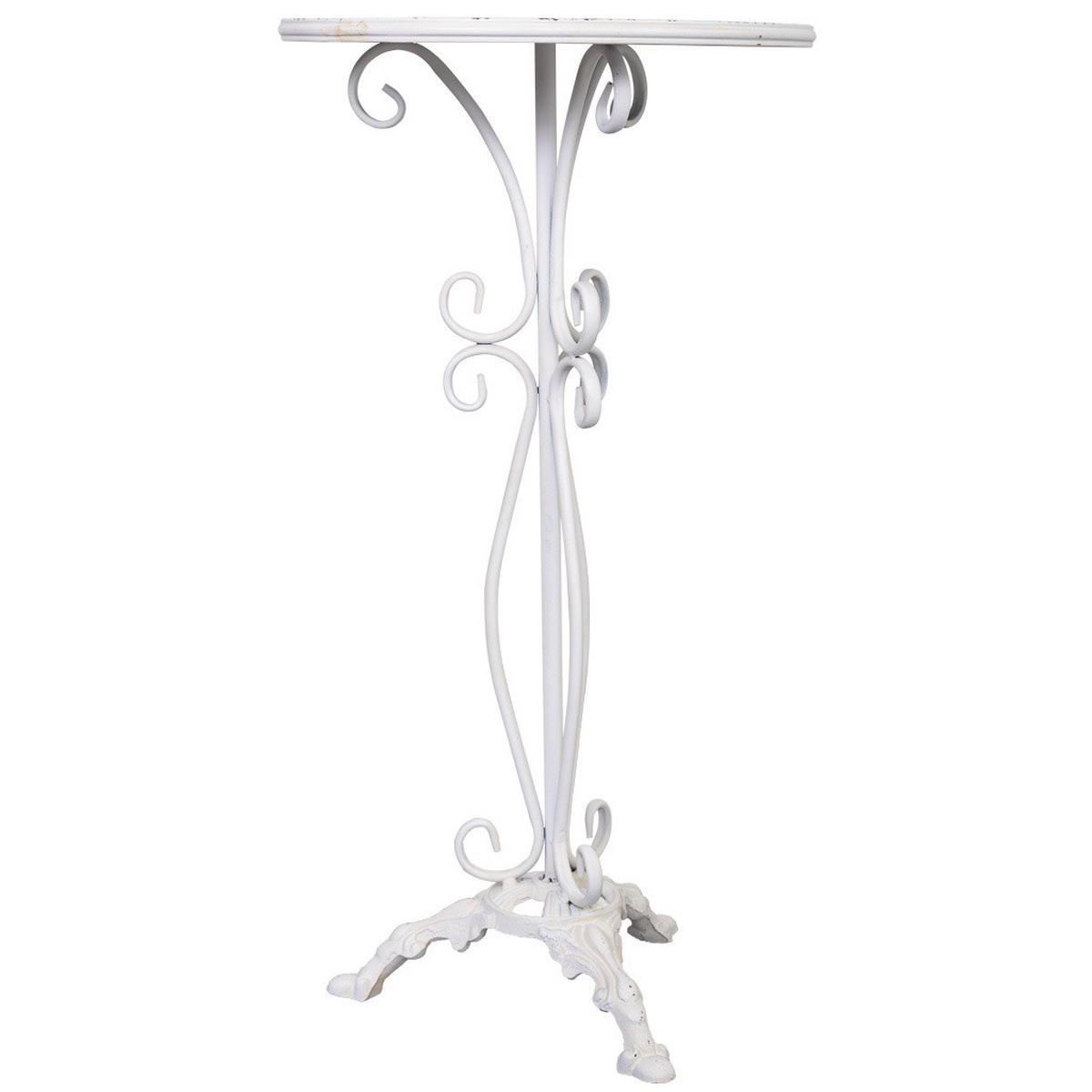 TISCH aus Metall, weiß, 40x77cm - Weiß, Metall (40/40/77cm) - Wanderlust