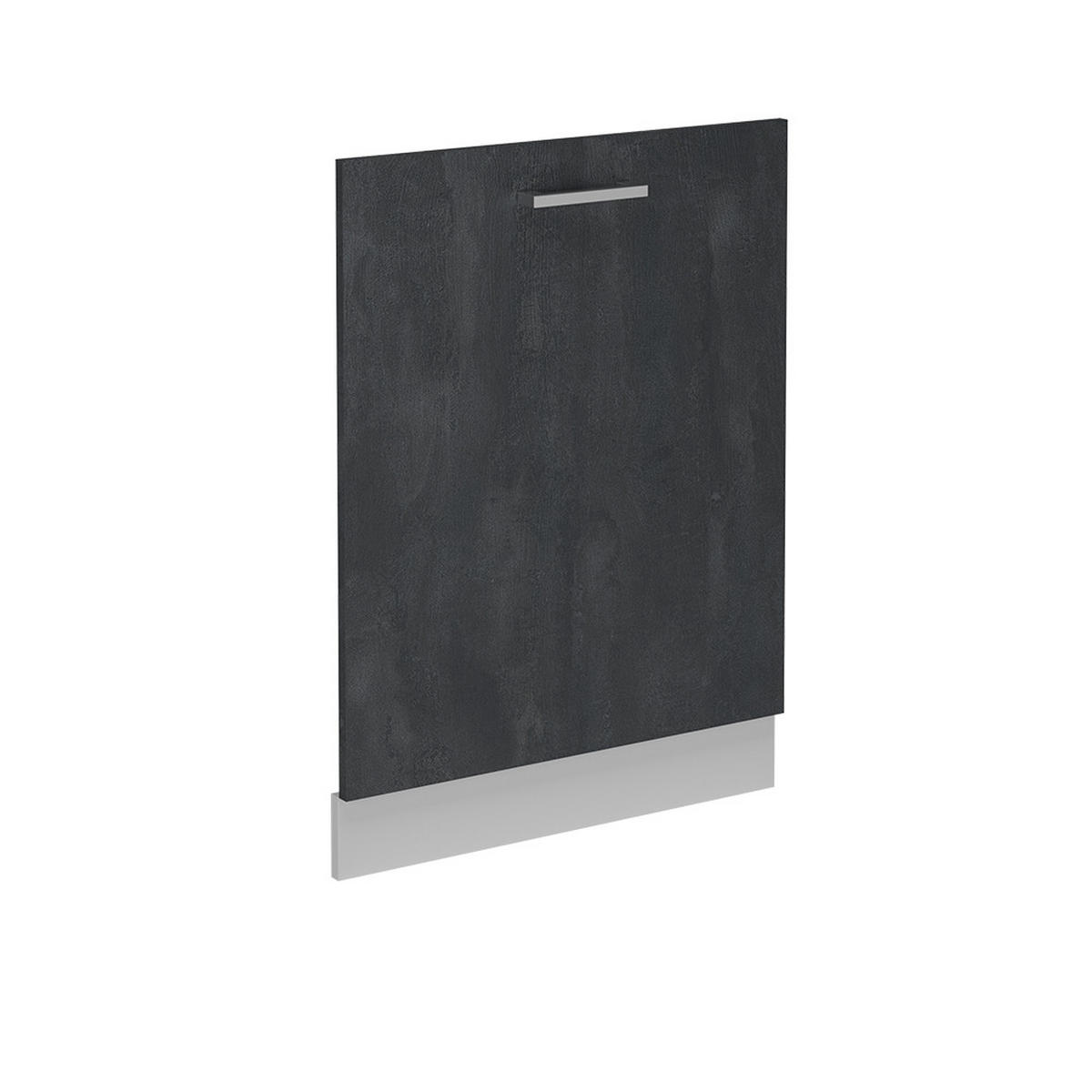 GESCHIRRSPÜLBLENDE R-Line Schwarz Beton 60 cm ohne Arbeitsplatte - Schwarz/Weiß, Holzwerkstoff (60/81.8/1.6cm) - Vicco