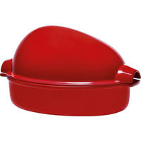 BRATSCHLITTEN Bratreine Hähnchen - Grand Cru - 42 x 28 cm / 8 Liter - Rot, Keramik (42/28/22cm) - Emile Henry