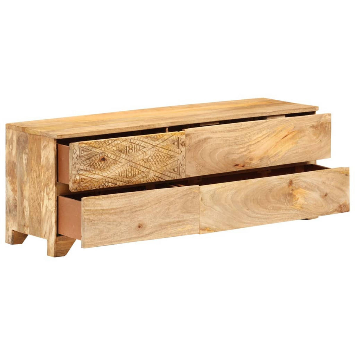 TV-SCHRANK Massivholz Mango 110/30/40 Cm - Braun, Holz (110/40/30cm) - vidaXL