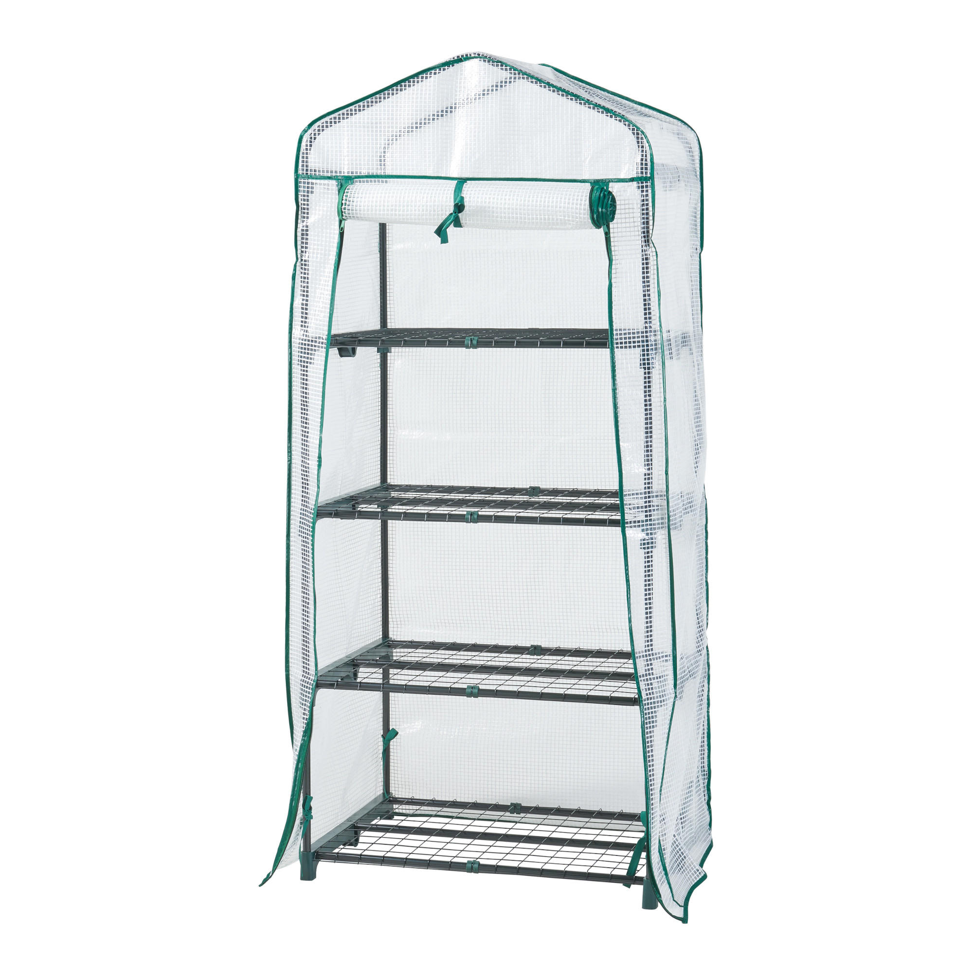 GEWÄCHSHAUS Chaam - Weiß, Metall (69/158/49cm) - [en.casa]