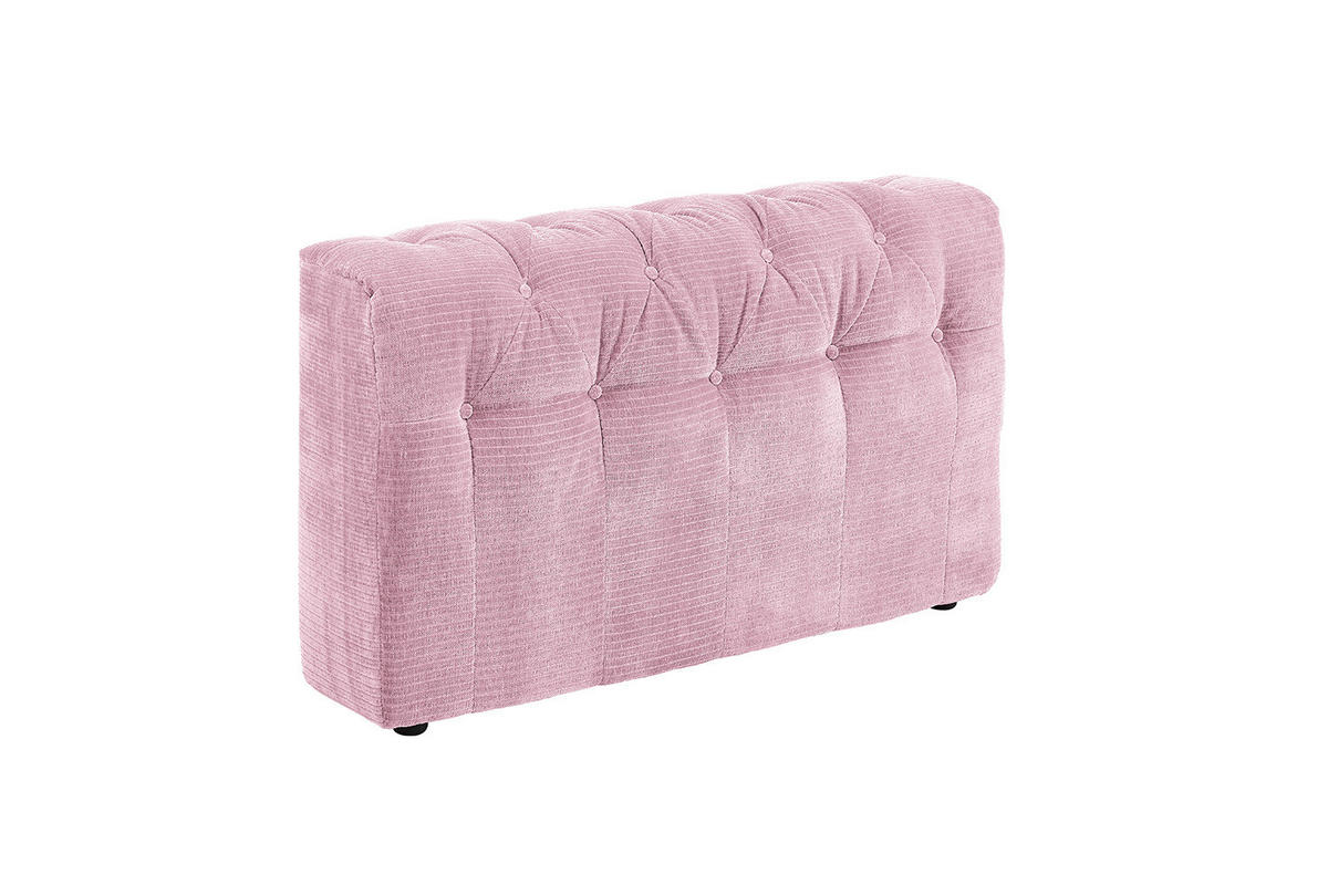 SOFA SITZELEMENT SEPHI Pink Cord - Pink/Schwarz, Kunststoff/Textil (107/62/27cm) - KAWOLA