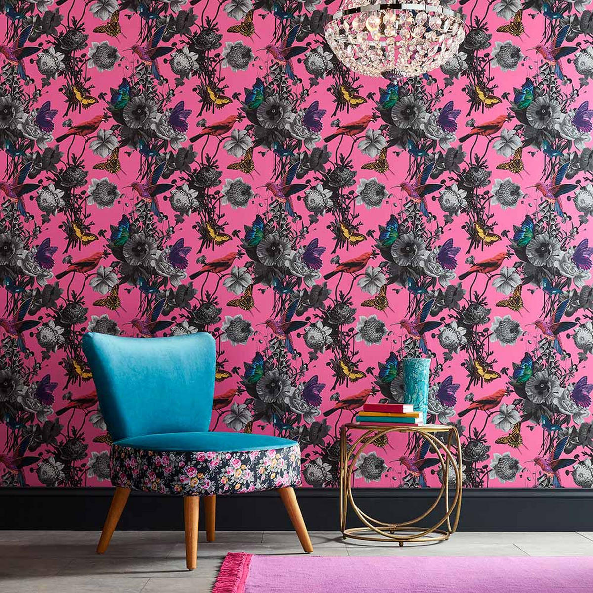 VLIESTAPETE Jardin - Pink, Papier/Kunststoff (52/1005cm) - Graham & Brown