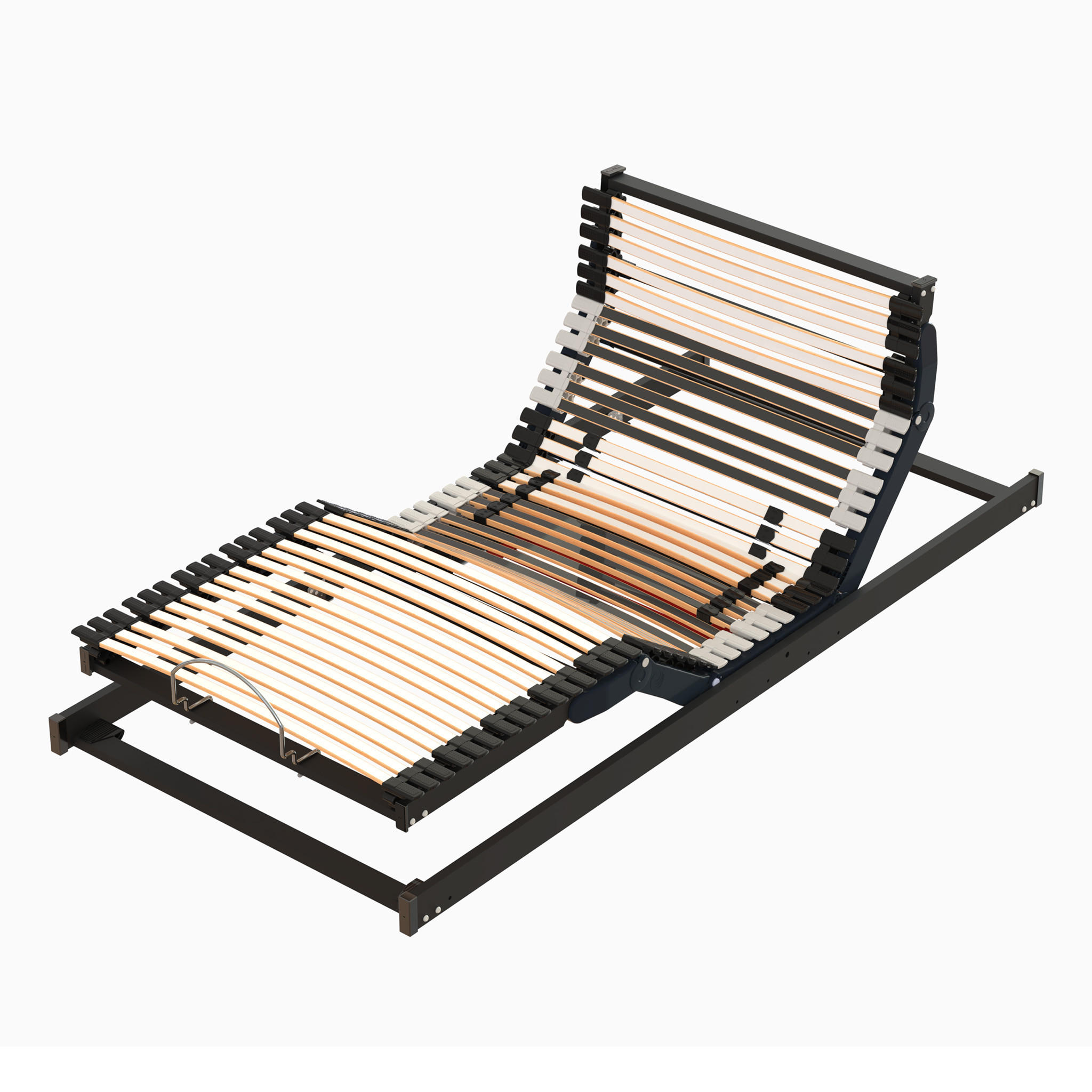 LATTENROST "Quattro Move", 80 x 200 cm, stufenlos elektrisch verstellbar, zwei Motoren - Grau, Holz (80/200cm) - Hn8 Schlafsysteme