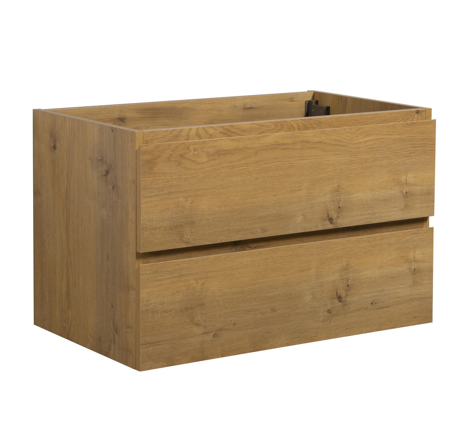 WASCHBECKENUNTERSCHRANK Angela 2 Schubladen Eiche - 80 x 48 x 50 cm - Eichefarben, Holz (80/50/48cm) - Badplaats