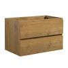 WASCHBECKENUNTERSCHRANK Angela 2 Schubladen Eiche - 80 x 48 x 50 cm - Eichefarben, Holz (80/50/48cm) - Badplaats