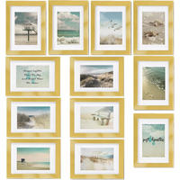 BILDERRAHMEN Ocean Holz Gold 12tlg - Goldfarben, Holz (24/21/24cm) - BoMoe