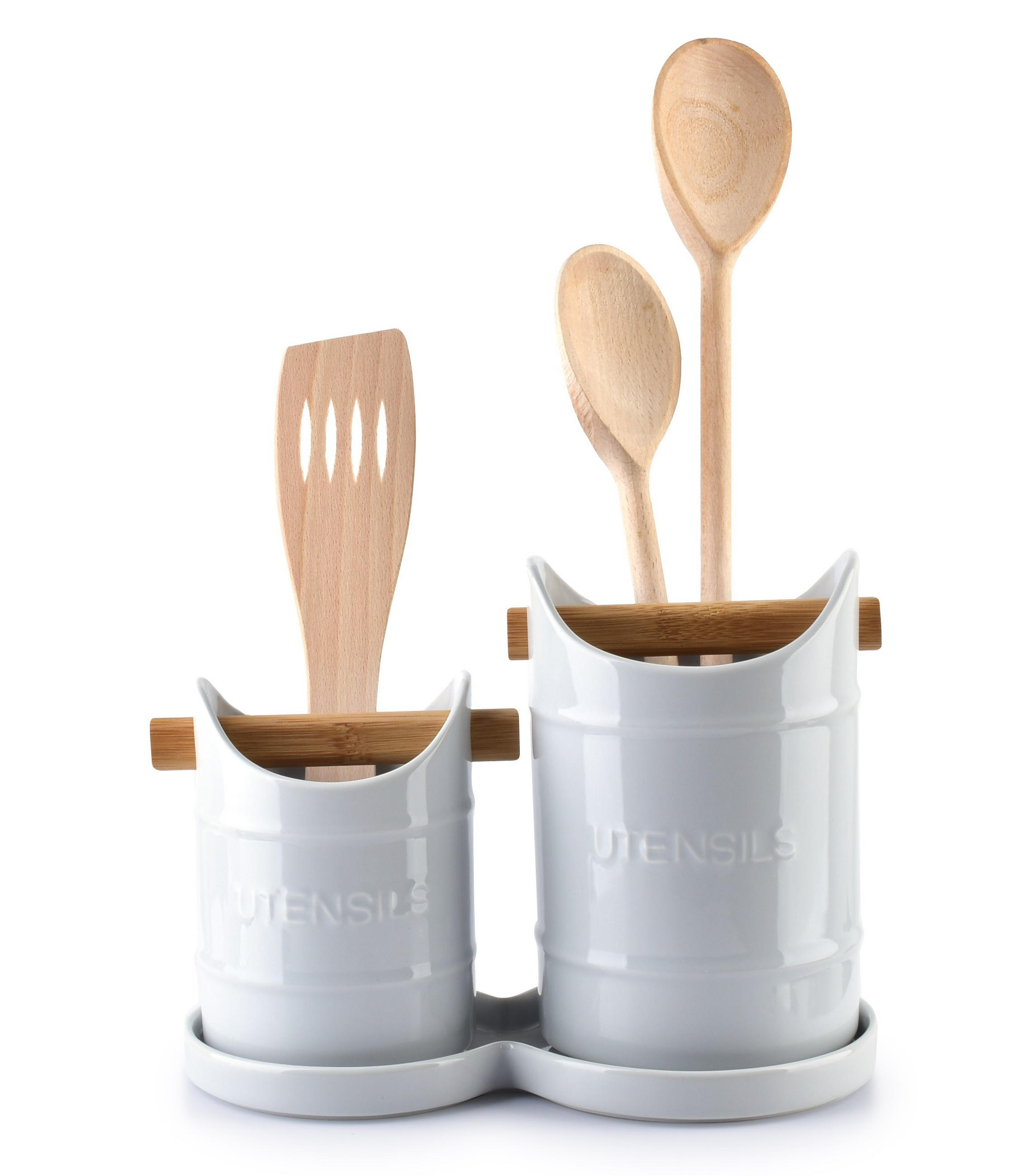 KÜCHENHELFERSET Modern Life Grau 24.5/13/18 cm Keramik - Grau, Keramik - Mondex