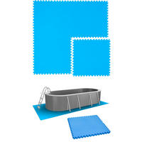 POOLMATTEN 2,6m² 4 EVA Matten 81 cm Blau - Blau, Kunststoff (81/81cm) - eyepower