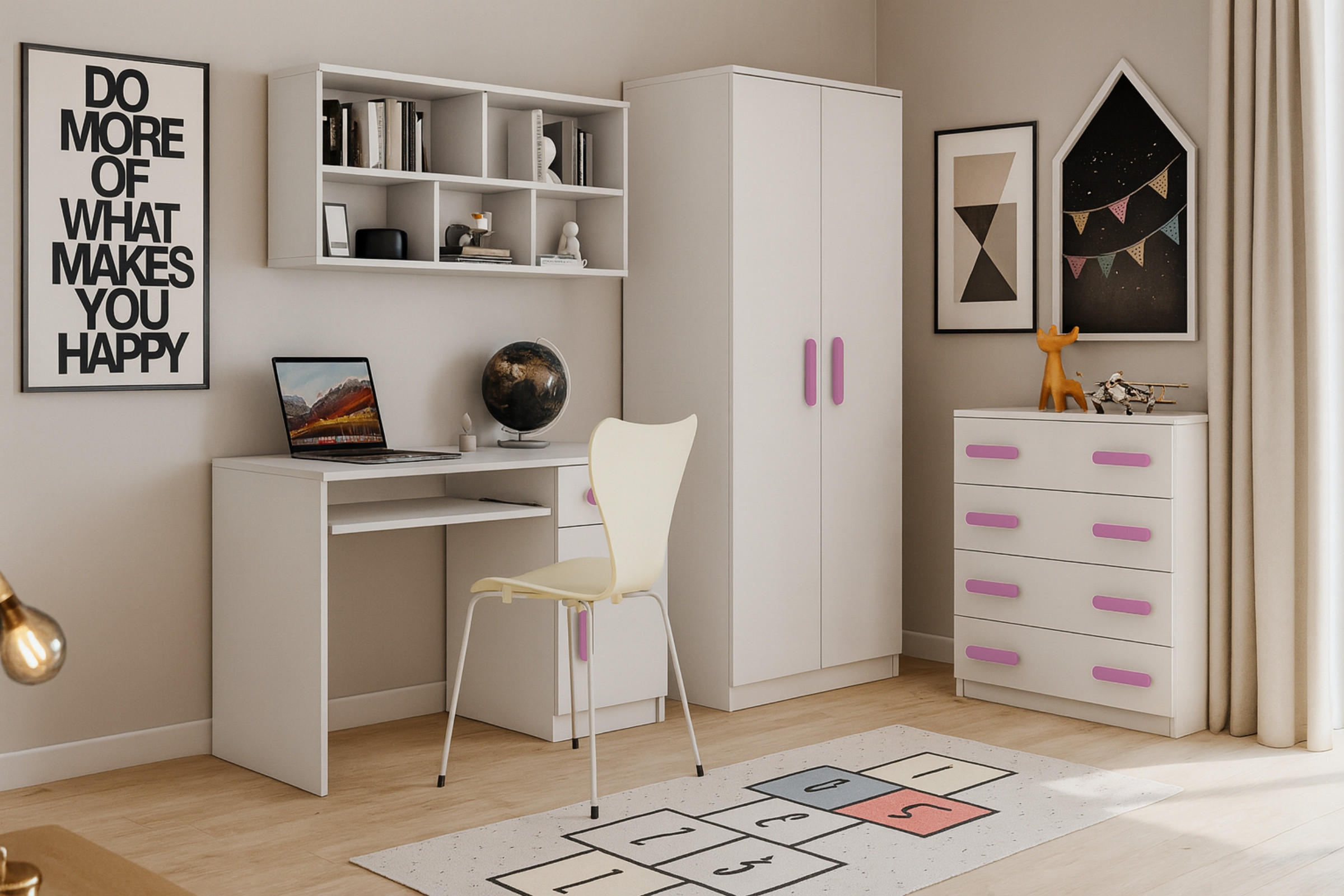 Thumbnail - Deine Möbel 24 Kinder-Wandregal, Weiß, Holzwerkstoff, 110x51x23 cm, Kinder- & Jugendzimmer, Kindermöbel, Kinderregale