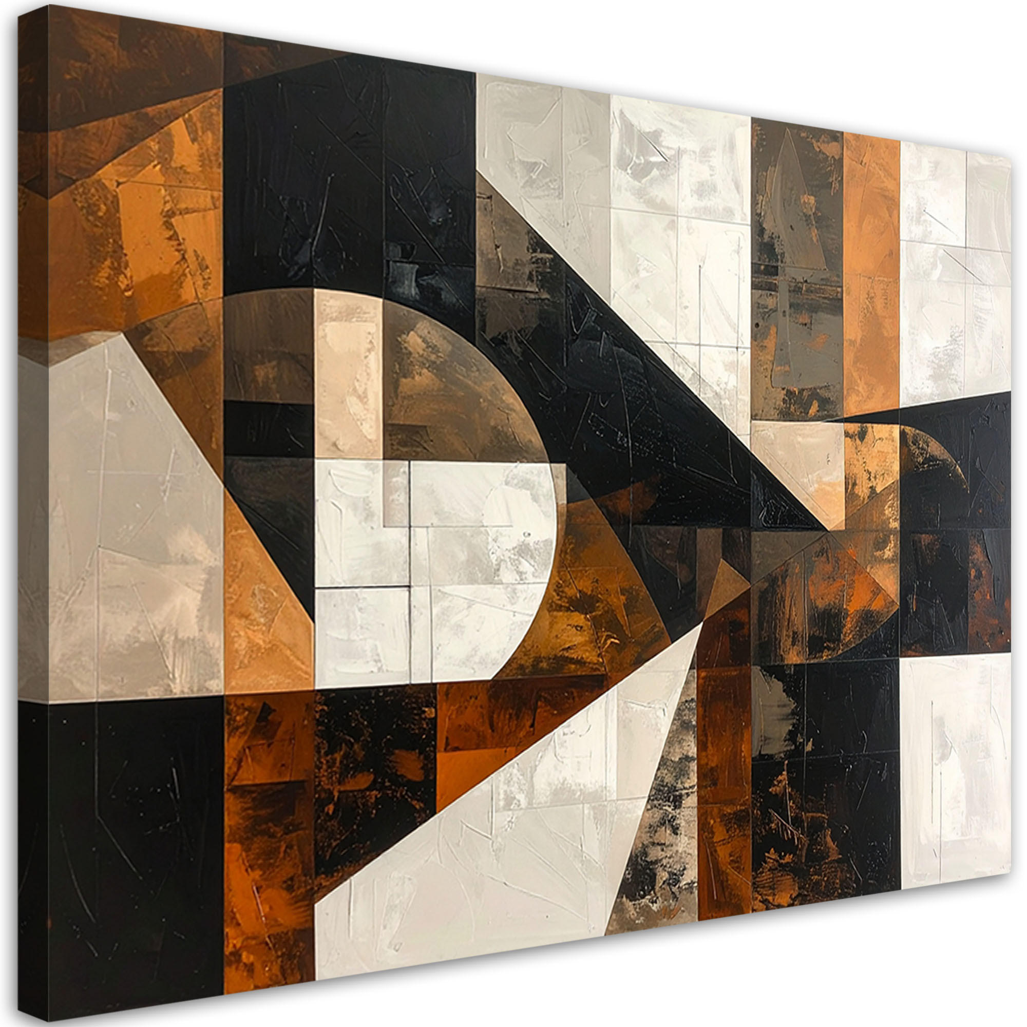 LEINWANDBILD 3D und geometrisch 120x80cm - Braun, Textil (120/80cm) - Feeby