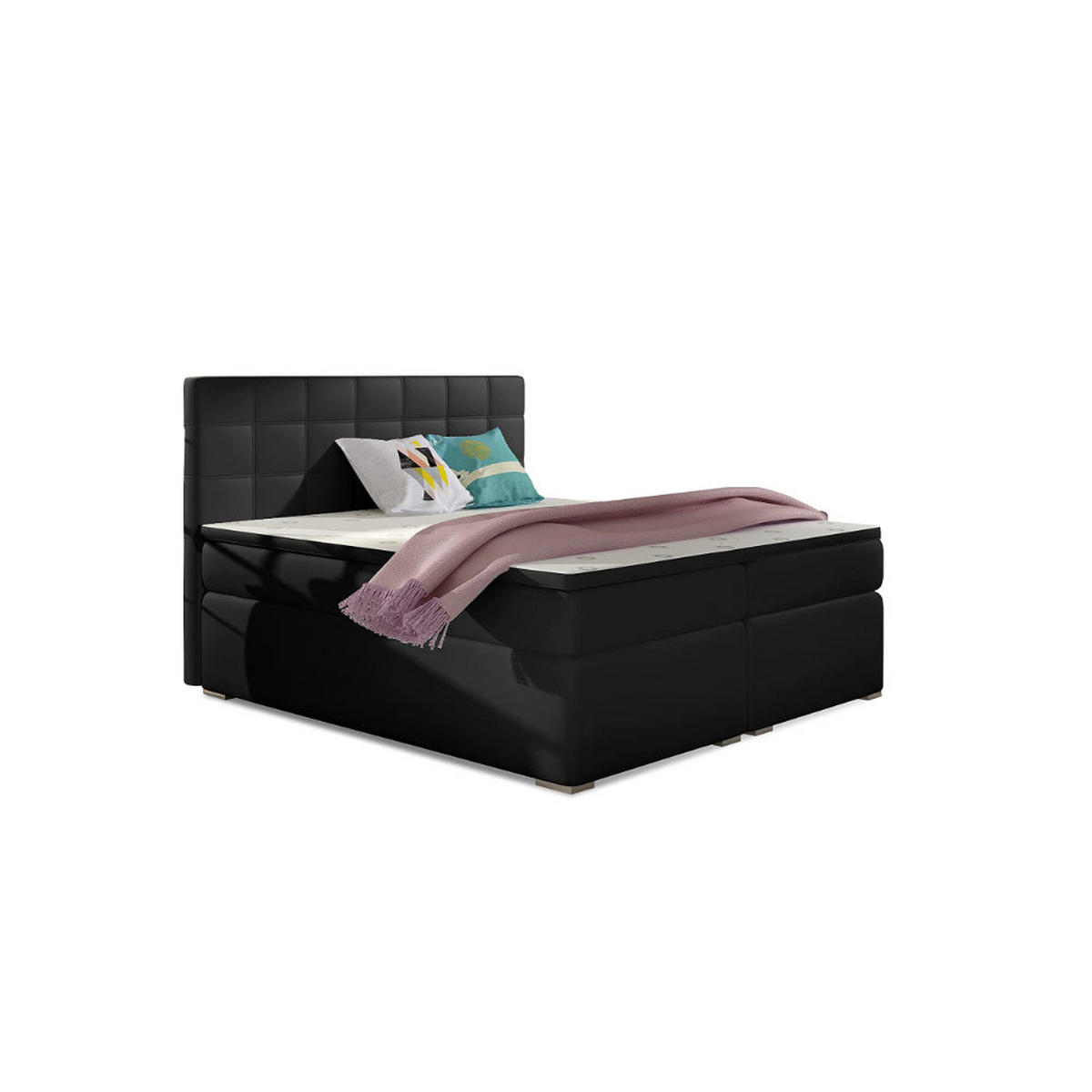 BOXBETT Alice Bonellfederkern - Dunkelgrau, Holz/Holzwerkstoff (140/200cm) - Best For Home