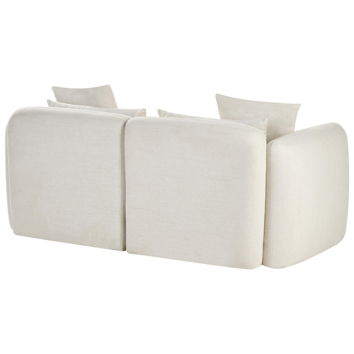 POHOVKA 3-místná Látka Krémově bílá Ekenes - krémová, textil (182/72/90cm) - Beliani