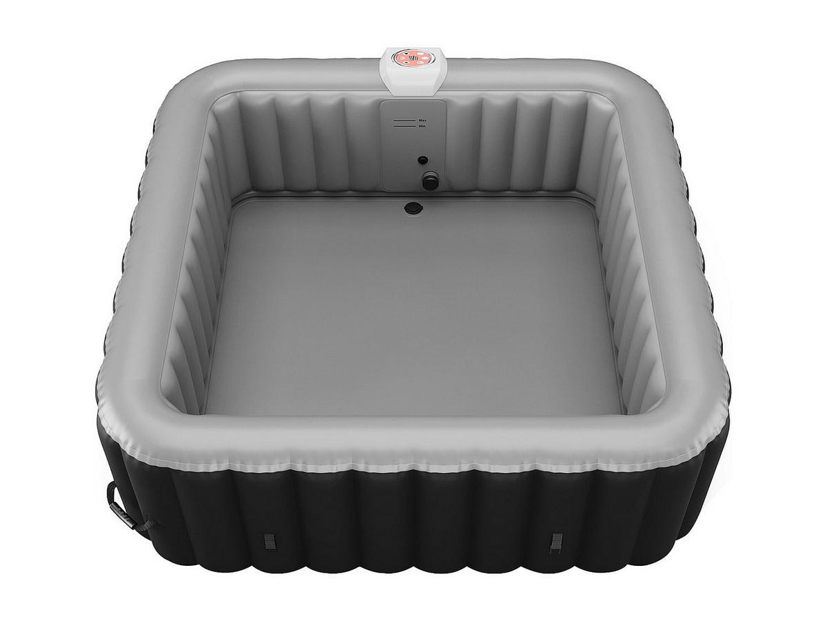 AUFBLASBARER Whirlpool - 6 Personen - Plastik - Schwarz - - Schwarz, Kunststoff (185/65/185cm) - Vente-Unique