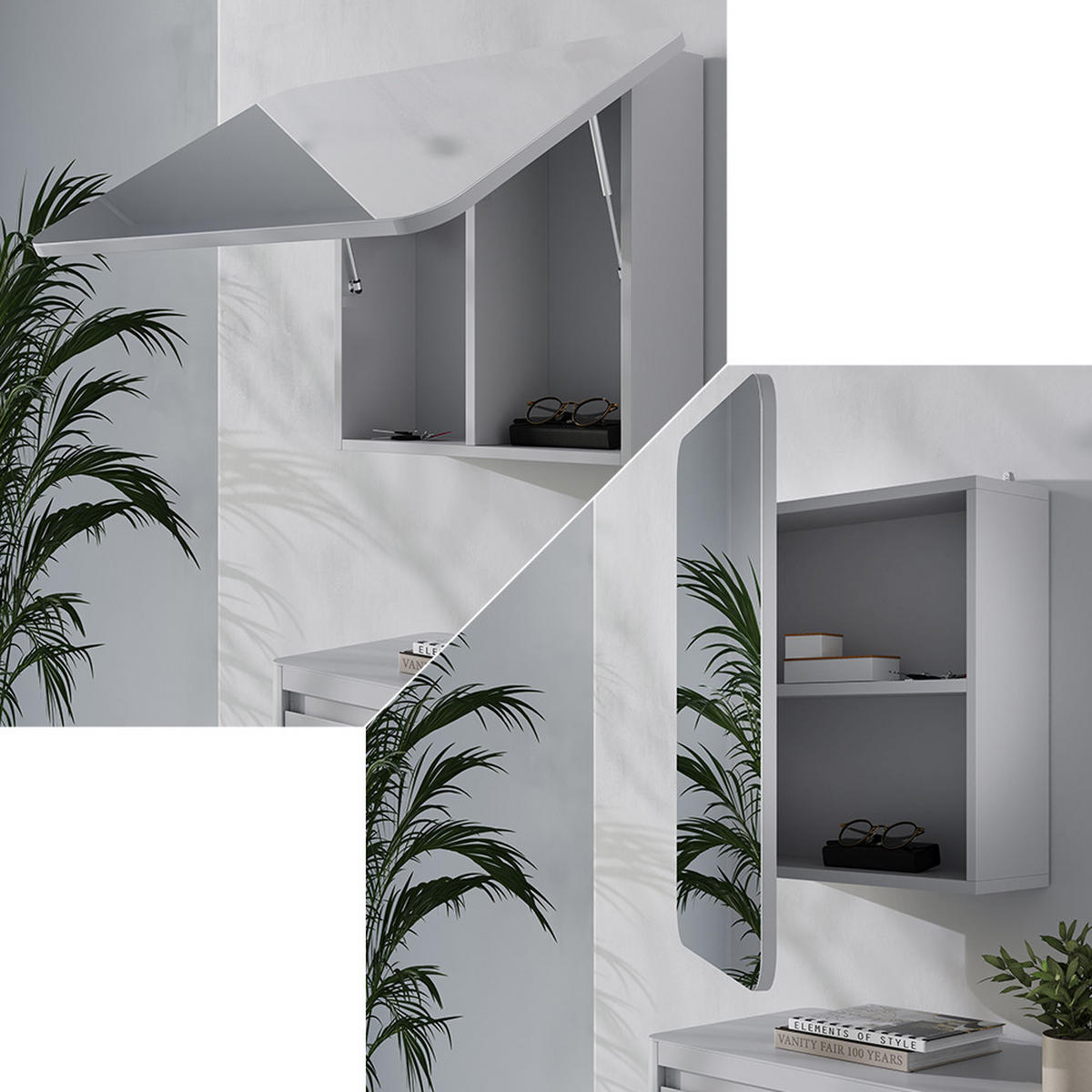 KOUPELNOVÁ ZRCADLOVÁ SKŘÍŇKA Zino Bílá - bílá, kompozitní dřevo (70/50/17.4cm) - Vicco