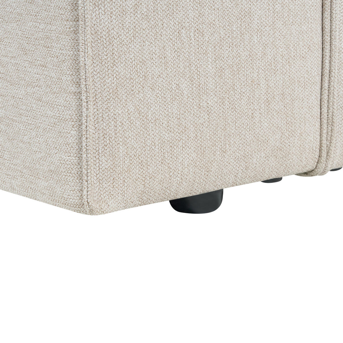 3-SITZER-ECKSOFA hellbeige rechtsseitig Vernon - Beige, Textil (330/178cm) - Beliani