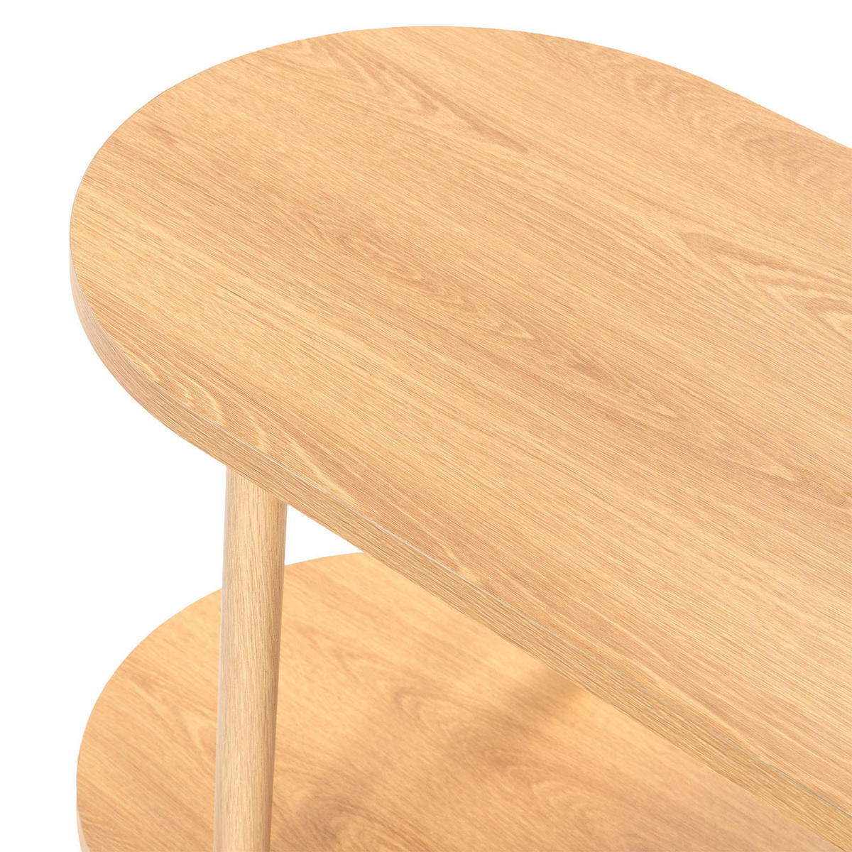 COMODĂ TV Montana 2 rafturi aspect de stejar - culoare lemn stejar, compozit lemnos (130/45/38cm) - VS Venta-stock